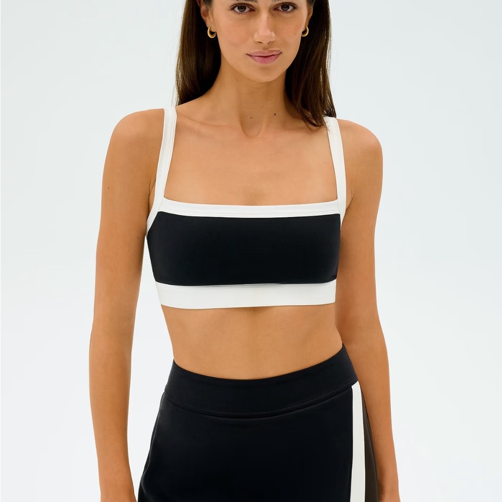 Splits59 Black and White Monah Sports Bra NWOT